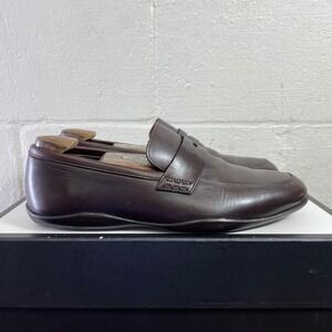 Harrys Of London Downing Brown Leather Penny Loafer Dress Shoes Men US 8.5/41.5G